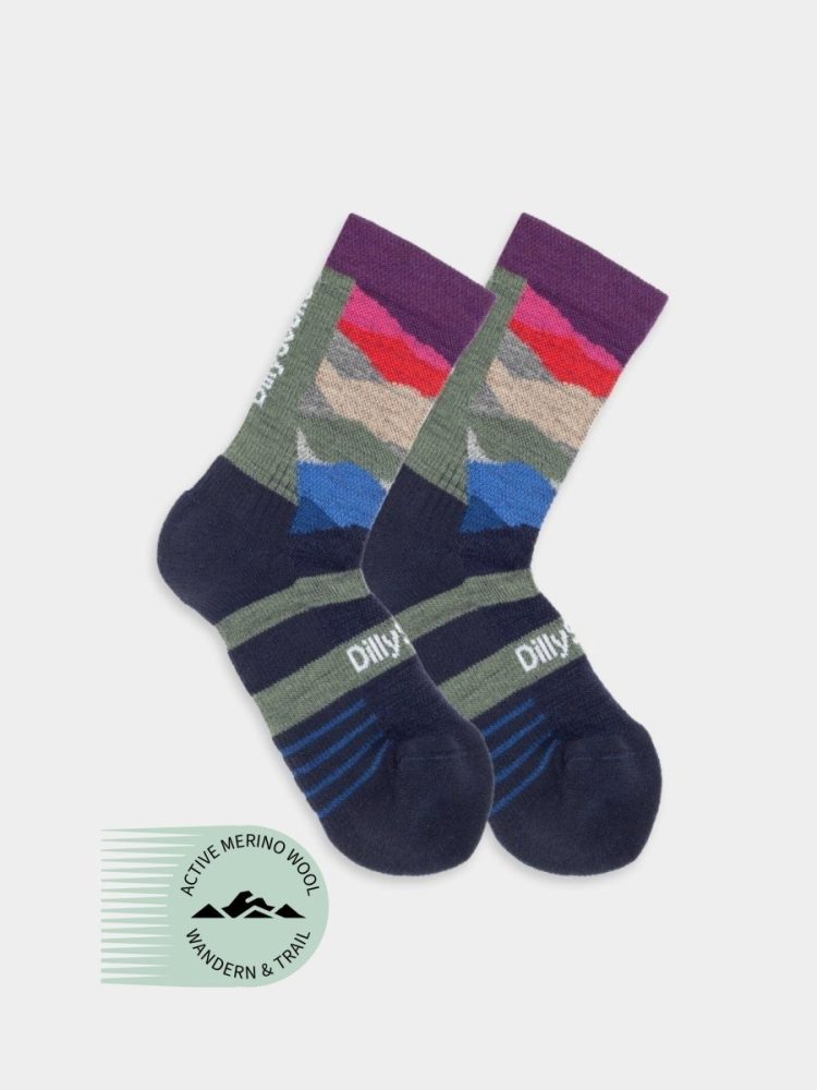- Wandersocken für Damen Active Merino Wanderlust Socken | Wandersocken Performancesocken | 35-38 Grün Blau