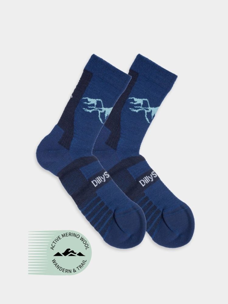 - Wandersocken für Damen Active Merino Water Socken | Wandersocken Performancesocken | 35-38  Blau