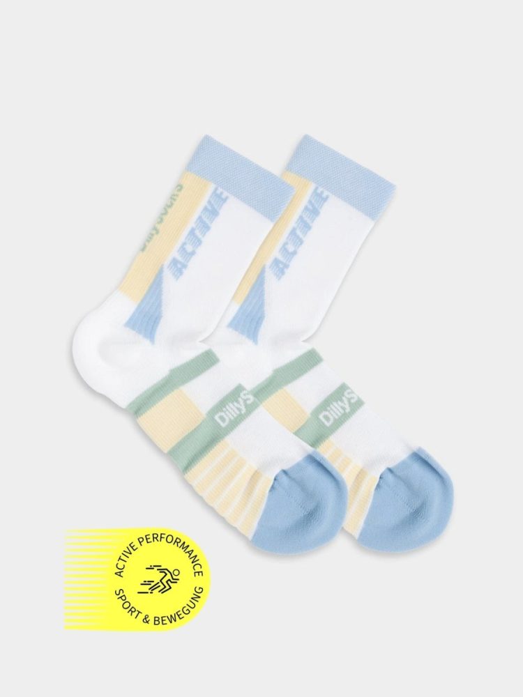 - Sportssocken für Damen Active Sky Socken | Sportsocken Performancesocken | 35-38 Weiss Blau