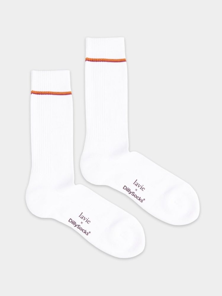 - Socken in Weiss mit Uni Motiv/Muster