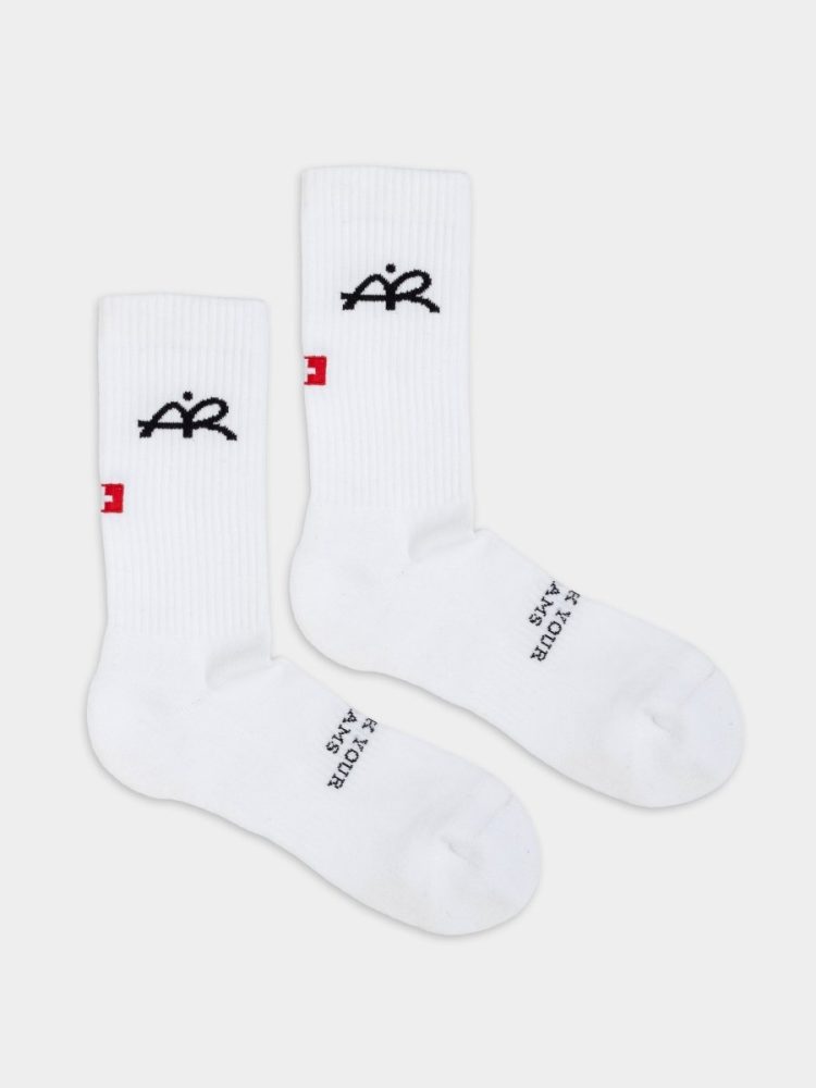 - Socken in Weiss mit Logo Motiv