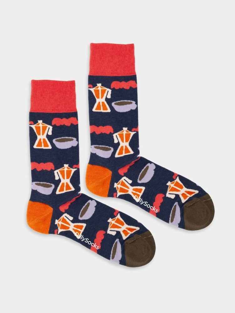 - Damensocken Barista Bliss Bunte Lustige Socken | Getränk Kaffee Geschenk Bio-Baumwolle | 36-40 Mehrfarbig