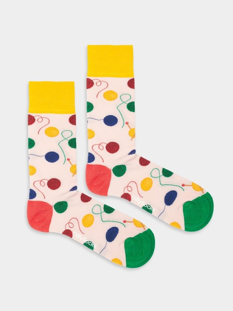 - Damensocken Colorful Knots Bunte Lustige Socken | Luftballon Ballon Geschenk Bio-Baumwolle | 36-40 Mehrfarbig