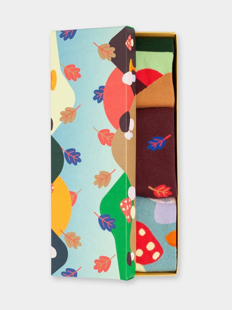 - Damensocken Fall Wonders (3er Box) Bunte Lustige Socken | Natur Geschenk Bio-Baumwolle | 36-40 Mehrfarbig
