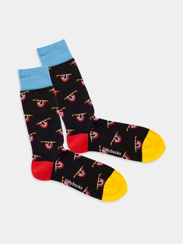 - Damensocken Hangin' In There Bunte Lustige Socken | monkey Affe Geschenk Bio-Baumwolle | 36-40 Schwarz