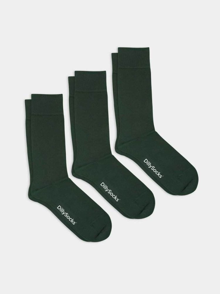 - Socken-Sets in Grün mit Einfarbig Uni Motiv/Muster