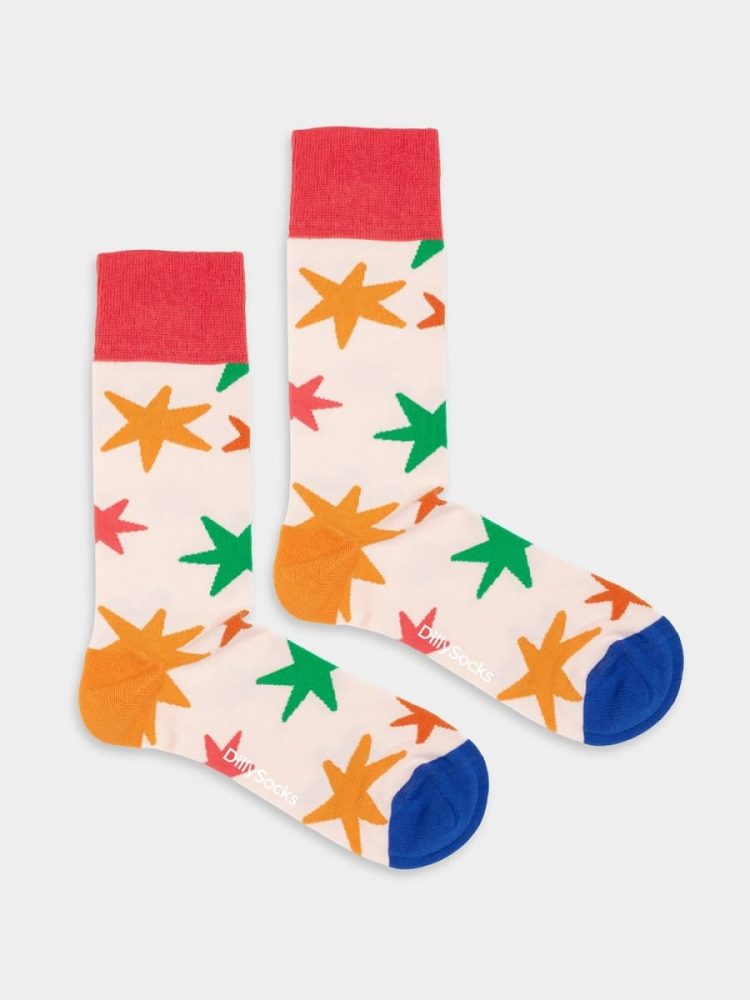 - Damensocken Star Fusion Bunte Lustige Socken | Galaktisch Stern Geschenk Bio-Baumwolle | 36-40 Mehrfarbig