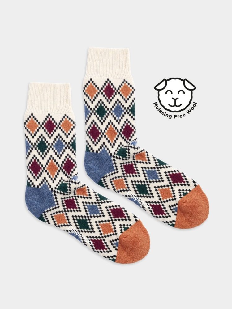 - Wollsocken Damen Extra Cozy Paul | Warme Socken mit Wolle und Kaschmir als Geschenk | Weiss 36-40