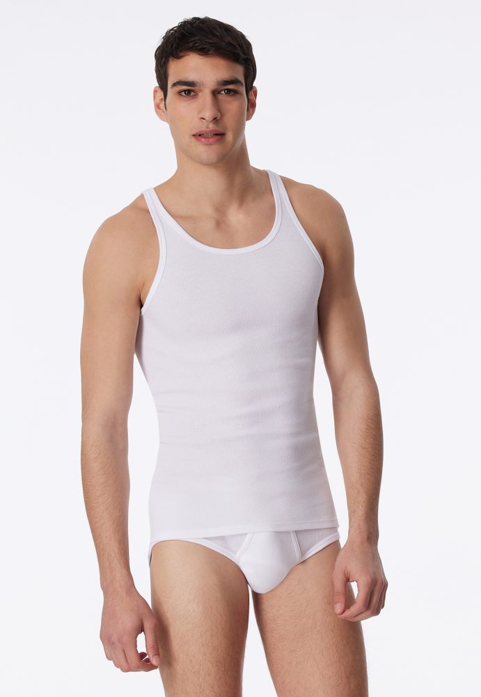 Schiesser - Tanktop Doppelripp, für Herren, Weiss, Größe M