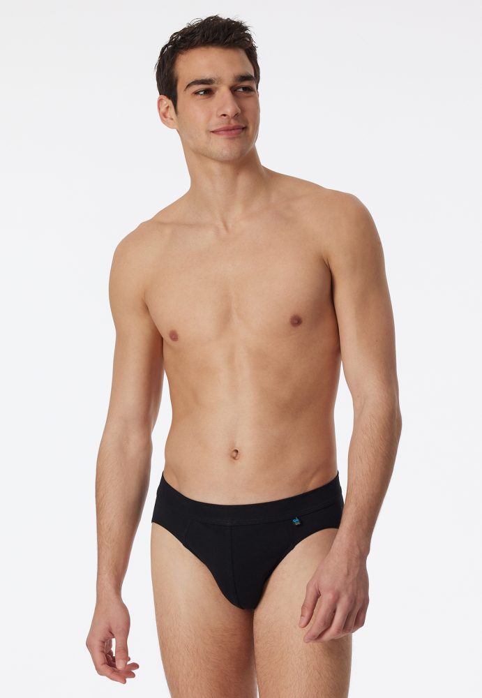 Schiesser Slip Schwarz - Long Life Cotton für Herren, Größe XL, 95 % Baumwolle, 5 % Elasthan