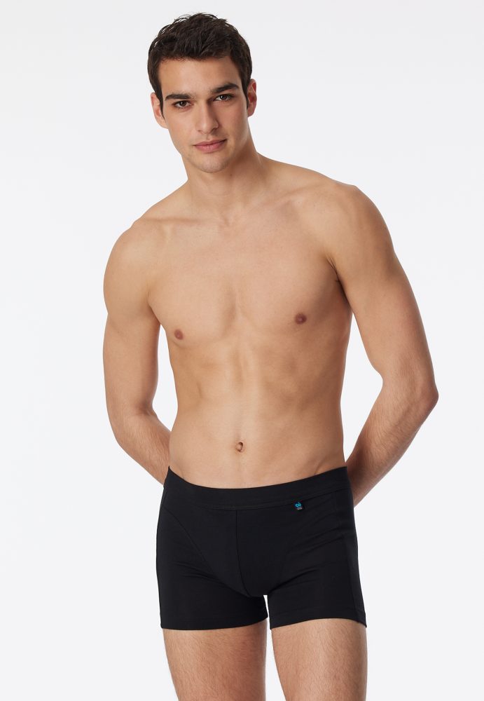 Schiesser Enge Boxershorts Schwarz - Long Life Cotton für Herren, Größe XL, 95 % Baumwolle, 5 % Elasthan