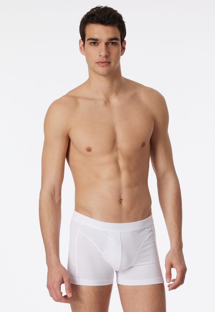 Schiesser Enge Boxershorts Weiss - Long Life Cotton für Herren, Größe M, 95 % Baumwolle, 5 % Elasthan