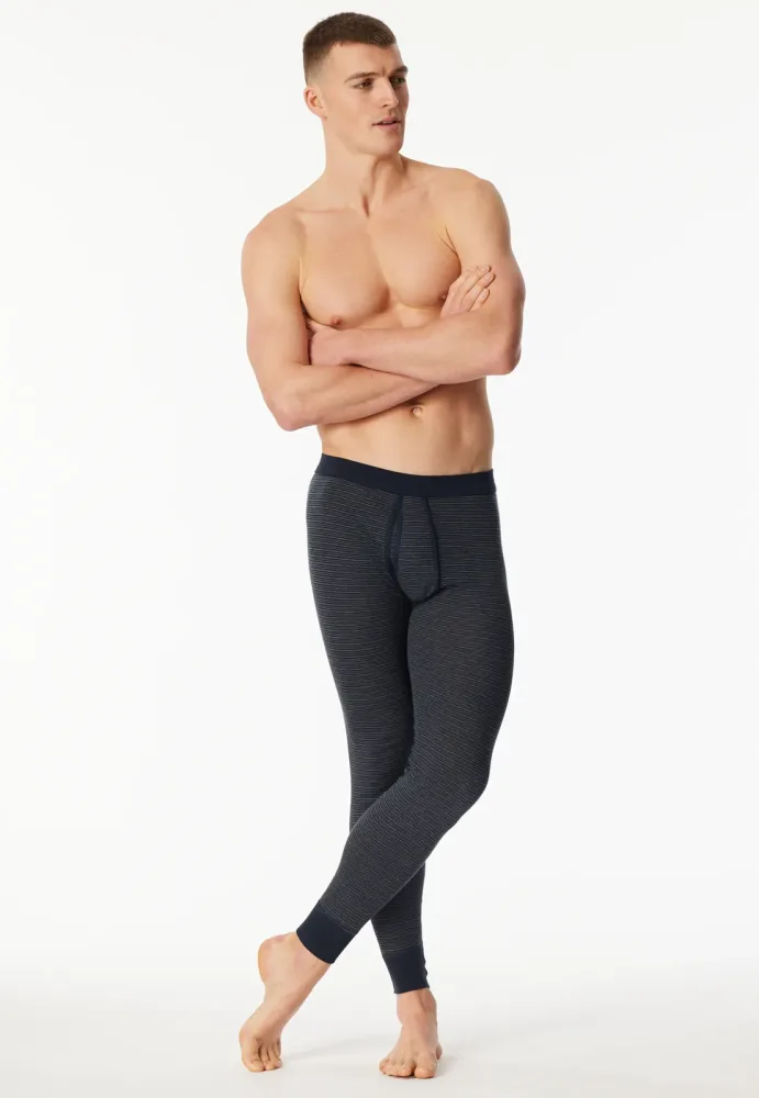 Schiesser - Feinripp Hose lang Eingriff, M, Marine