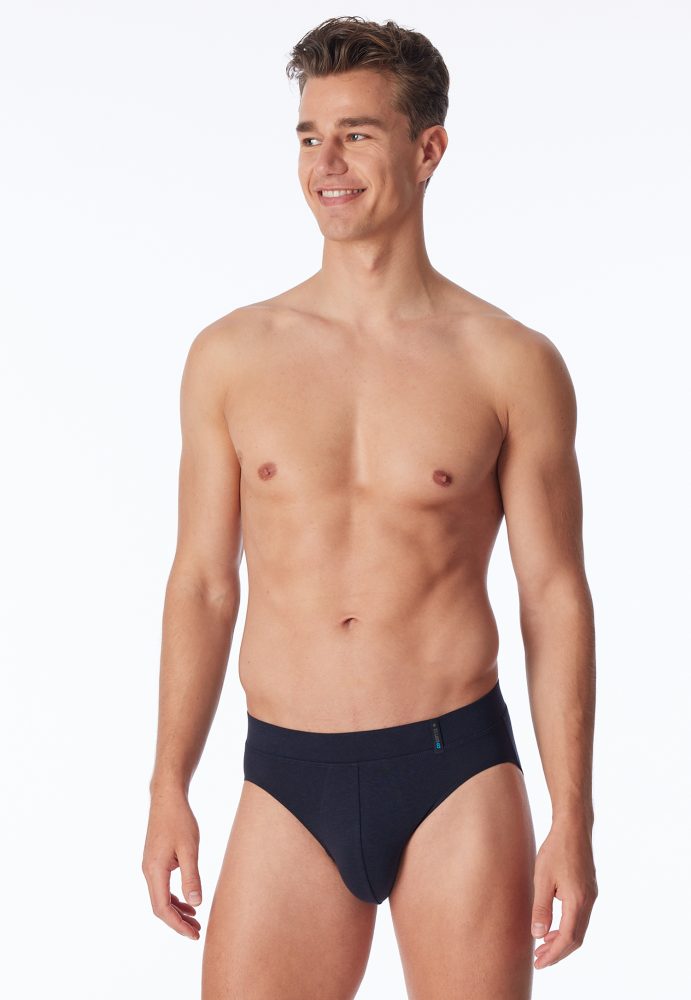 Schiesser Slip Schwarz - Long Life Soft für Herren, Größe L, 45 % Baumwolle, 45 % Modal, 10 % Elasthan
