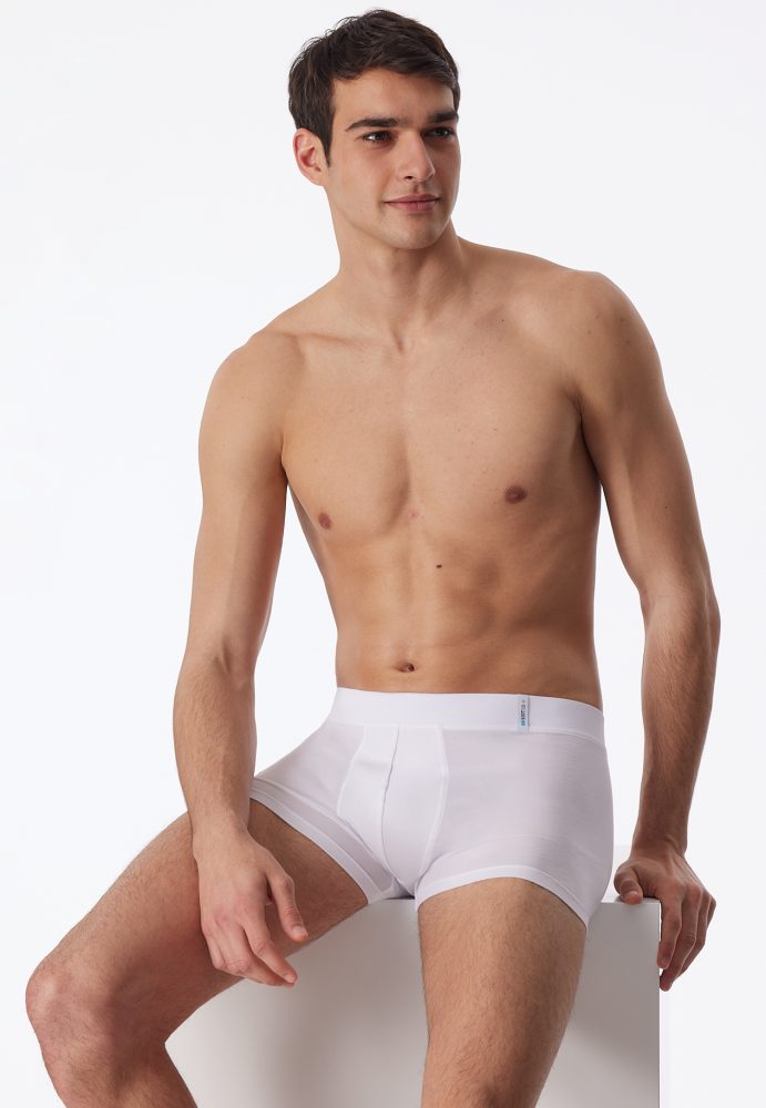 Schiesser Enge Boxershorts Weiss - Long Life Soft für Herren, Größe L, 45 % Baumwolle, 45 % Modal, 10 % Elasthan