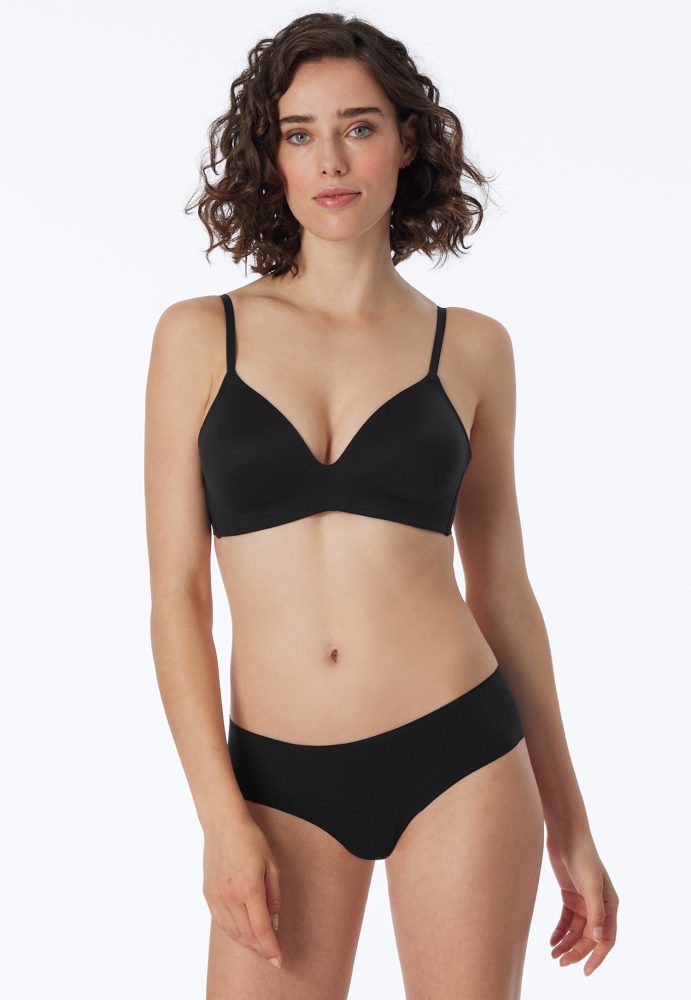 Schiesser Hipster Slip Seamless Schwarz - Invisible Light für Damen, Größe M, 70 % Polyamid, 30 % Elasthan