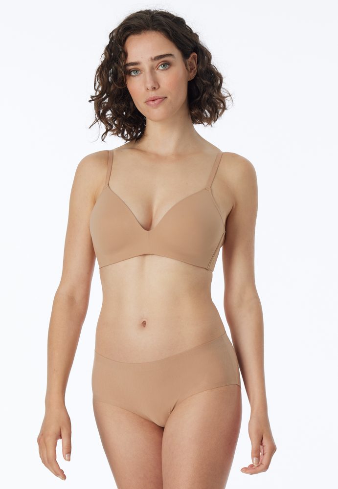 Schiesser Hipster Slip Seamless Beige - Invisble Cotton für Damen, Größe S, 50 % Baumwolle, 40 % Polyamid, 10 % Elasthan
