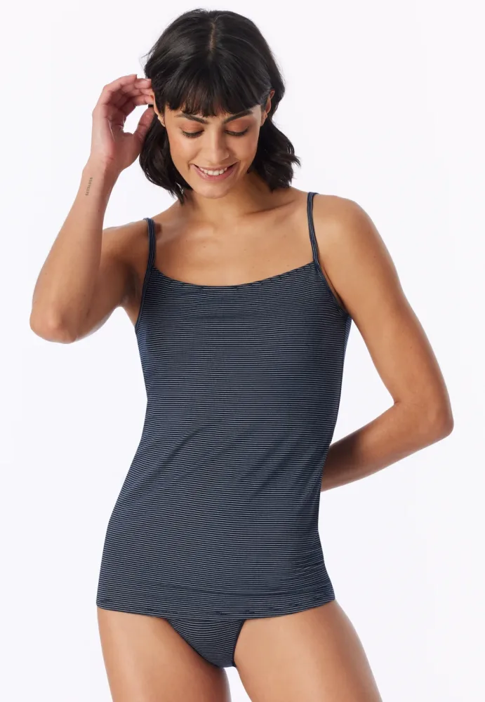 Schiesser - Modal Essentials Spaghetti-Top, für Damen, Marine, Größe 40
