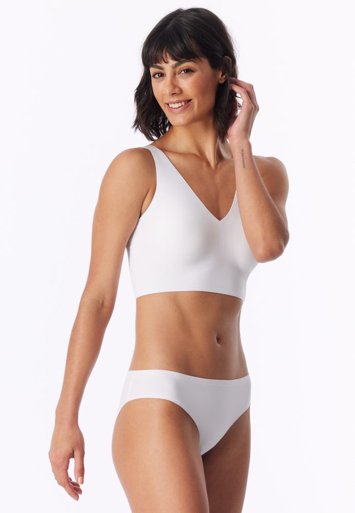 Schiesser Slip Seamless Weiss - Invisible Soft für Damen, Größe M, 70 % Polyamid, 30 % Elasthan