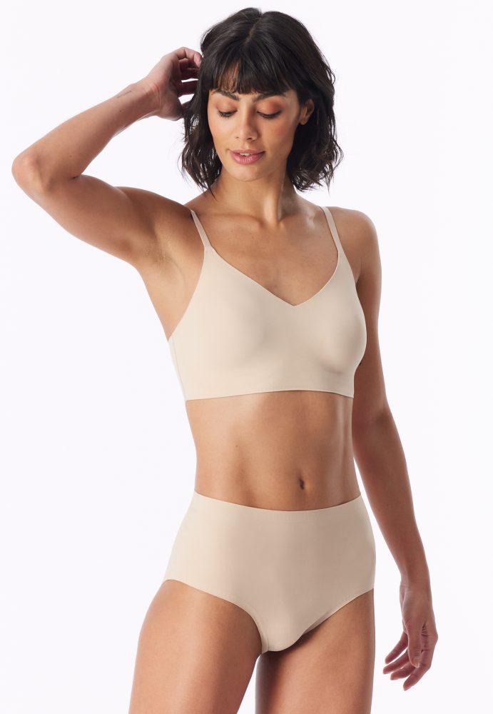 Schiesser High Waist Slip Seamless Soft Beige - Invisible Soft für Damen, Größe XL, 70 % Polyamid, 30 % Elasthan