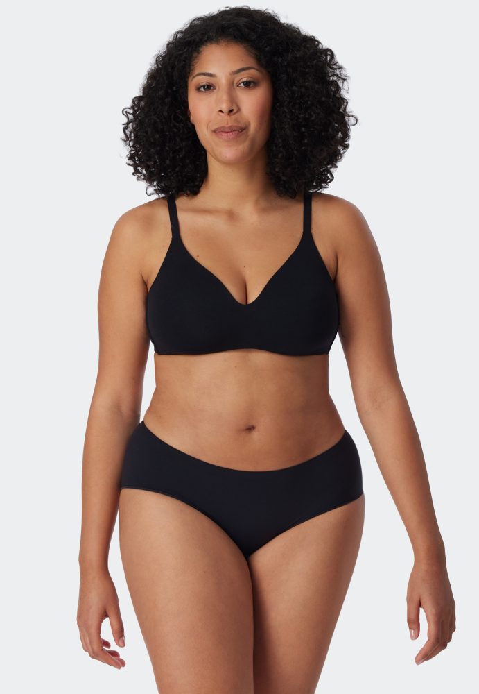 Schiesser Hipster Slip Seamless Schwarz - Invisble Soft für Damen, Größe XS, 70 % Polyamid, 30 % Elasthan