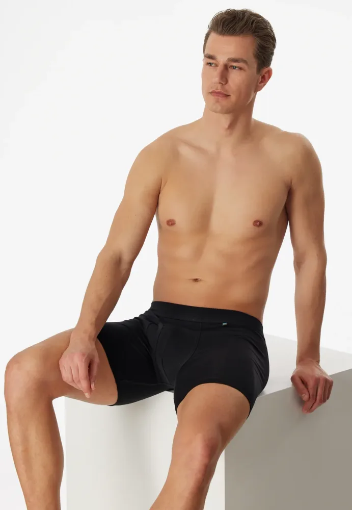 Schiesser - Long Life Cotton Cyclist, für Herren, Schwarz, Größe M