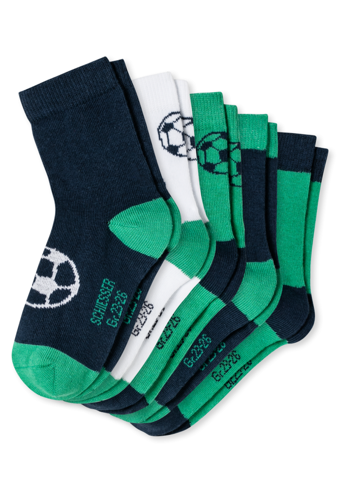 Schiesser Socken Jungen 5er-Pack Bunt - Legwear Kids für Jungen, Größe 2Y, 75 % Baumwolle, 24 % Polyamid, 1 % Elasthan