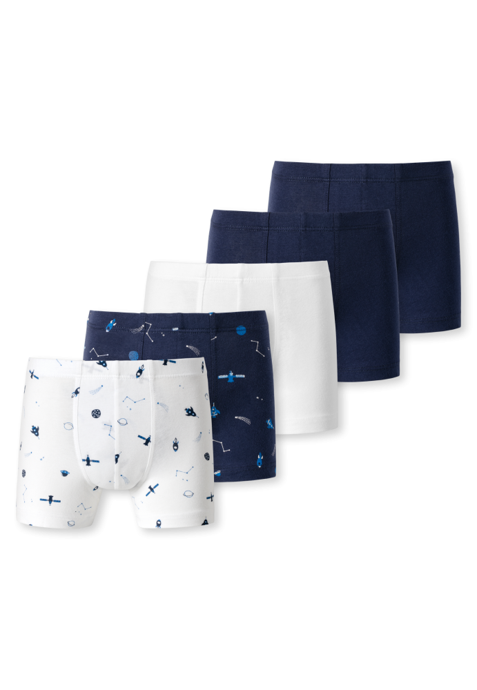 Schiesser Shorts 5er-Pack Bunt - 95/5 für Jungen, Größe 2Y, 95 % Baumwolle, 5 % Elasthan