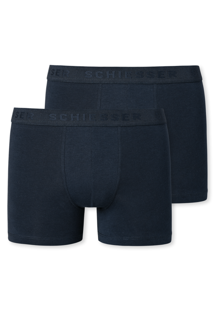 Schiesser Shorts 2er-Pack Blau - 95/5 für Jungen, Größe M, 95 % Baumwolle, 5 % Elasthan