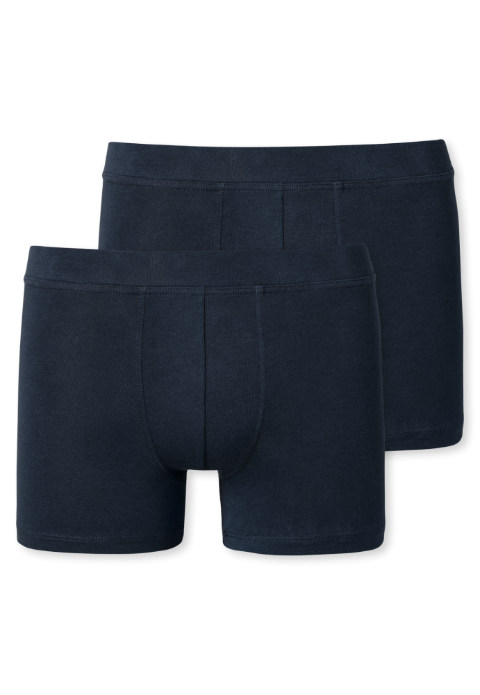 Schiesser Shorts 2er-Pack Blau - 95/5 für Jungen, Größe XS, 95 % Baumwolle, 5 % Elasthan