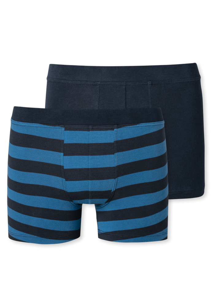 Schiesser Shorts 2er-Pack Blau - 95/5 für Jungen, Größe L, 95 % Baumwolle, 5 % Elasthan
