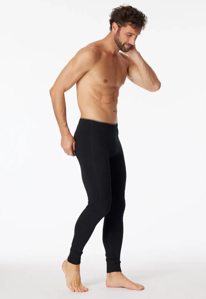 Schiesser - lange Unterhose, M, Schwarz