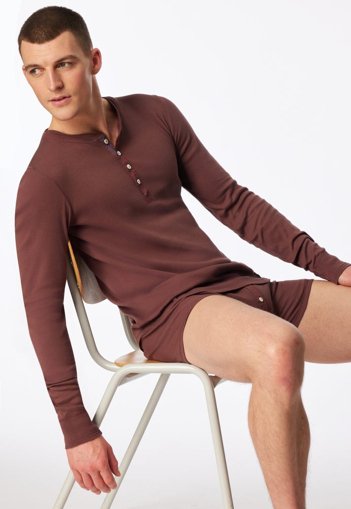 Schiesser Shirt Feinripp Rost - Revival Karl-Heinz für Herren, Größe S, 100 % Baumwolle
