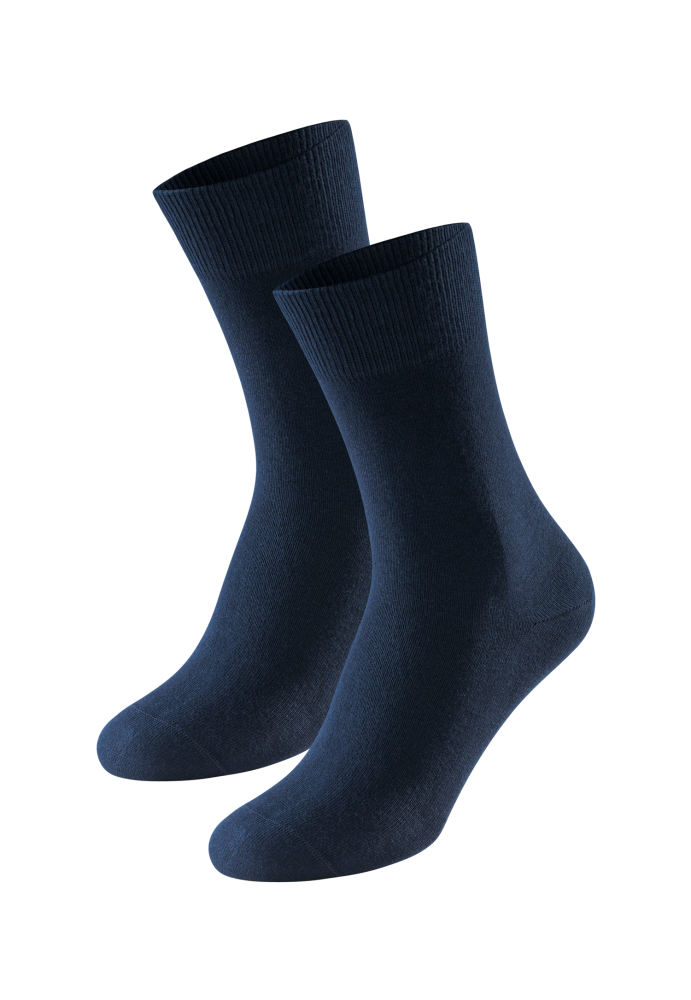 Schiesser Socken Herren 2er-Pack Blau - 95/5 für Herren, Größe 43/46, 98 % Baumwolle, 2 % Elasthan