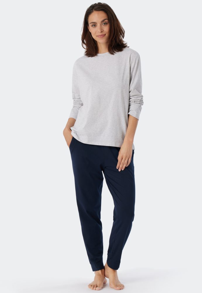 Schiesser Shirt Grau - Mix+Relax für Damen, Größe 3XL, 95 % Baumwolle, 5 % Elasthan