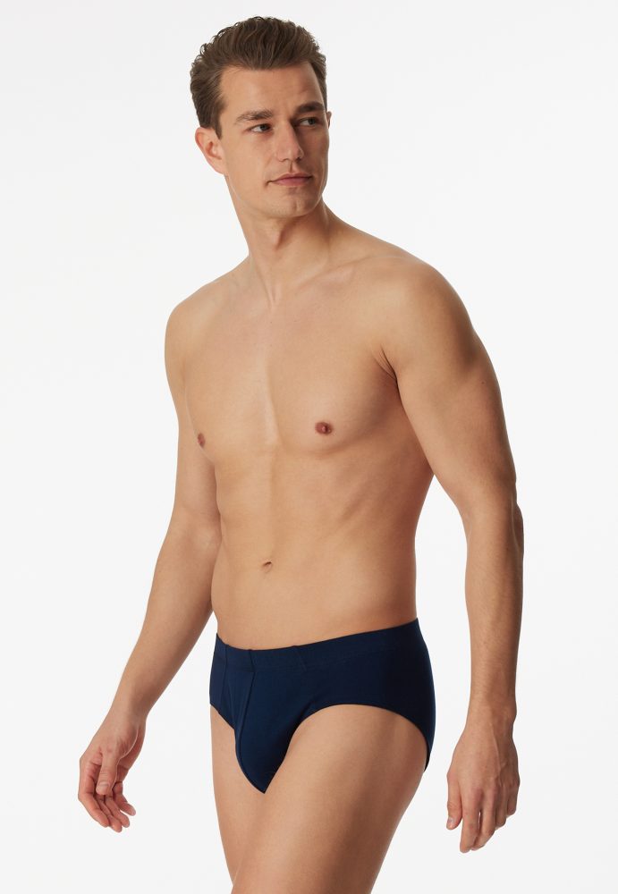 Schiesser Slip 3er-Pack Dunkelblau - 95/5 für Herren, Größe XXL, 95 % Baumwolle, 5 % Elasthan