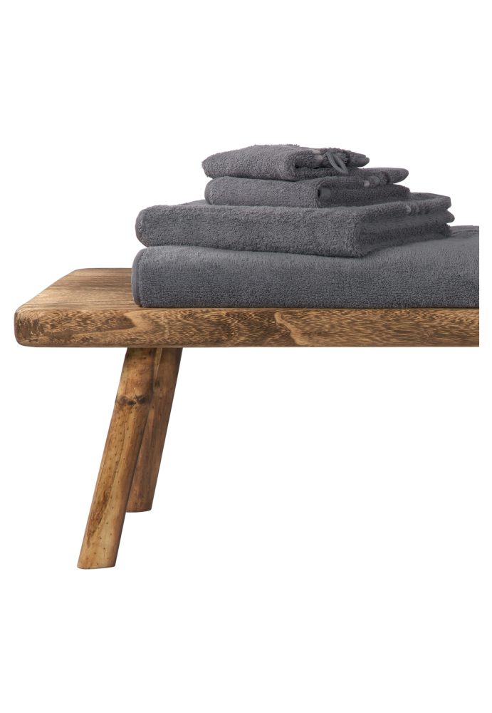 Schiesser Duschtuch 70x140 cm Anthrazit - SCHIESSER Home, Größe 70*140, 100 % Baumwolle