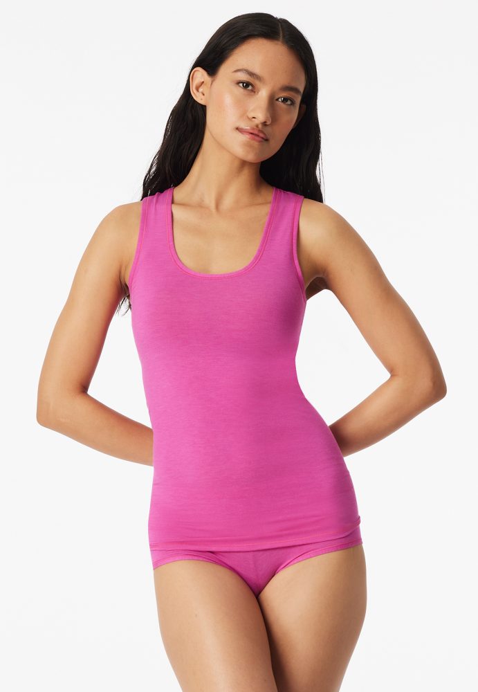Schiesser Tank Top Pink - Personal Fit für Damen, Größe 36, 55 % Viskose, 25 % Polyester, 20 % Elasthan