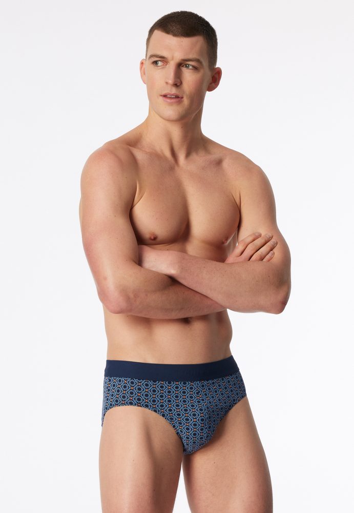 Schiesser Rio-Slips 3er-Pack uni/gemustert mehrfarbig - 95/5 für Herren, Größe M, 95 % Baumwolle, 5 % Elasthan