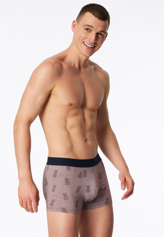 Schiesser Enge Boxershorts 3er-Pack Bordeaux/Dunkelblau gemustert - 95/5 für Herren, Größe 4XL, 95 % Baumwolle, 5 % Elasthan