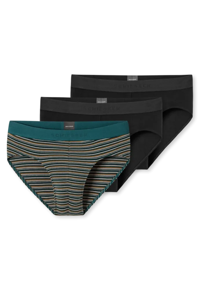 Schiesser Single-Jersey Herren-Slip im 3er-Pack