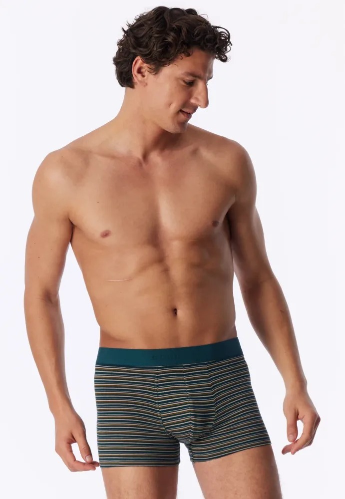 Schiesser Enge Boxershorts 3er-Pack Schwarz/Bunt gestreift - 95/5 für Herren, Größe S, 95 % Baumwolle, 5 % Elasthan
