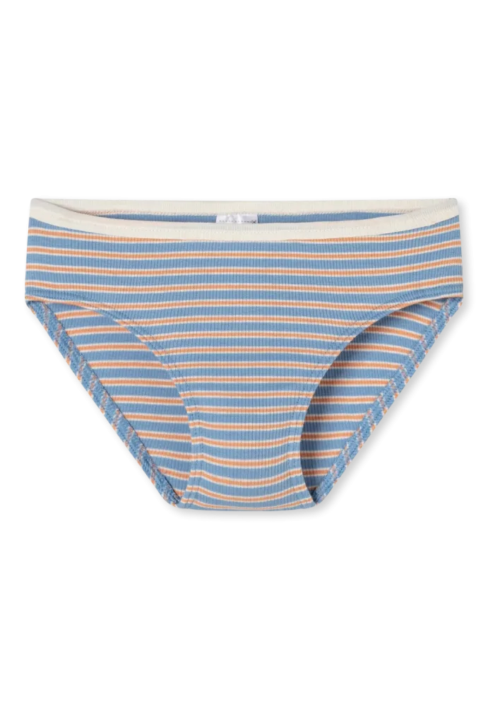 Schiesser Slip Doppelripp Bunt gestreift - Double Rib für Mädchen, Größe 4Y, 95 % Baumwolle, 5 % Elasthan