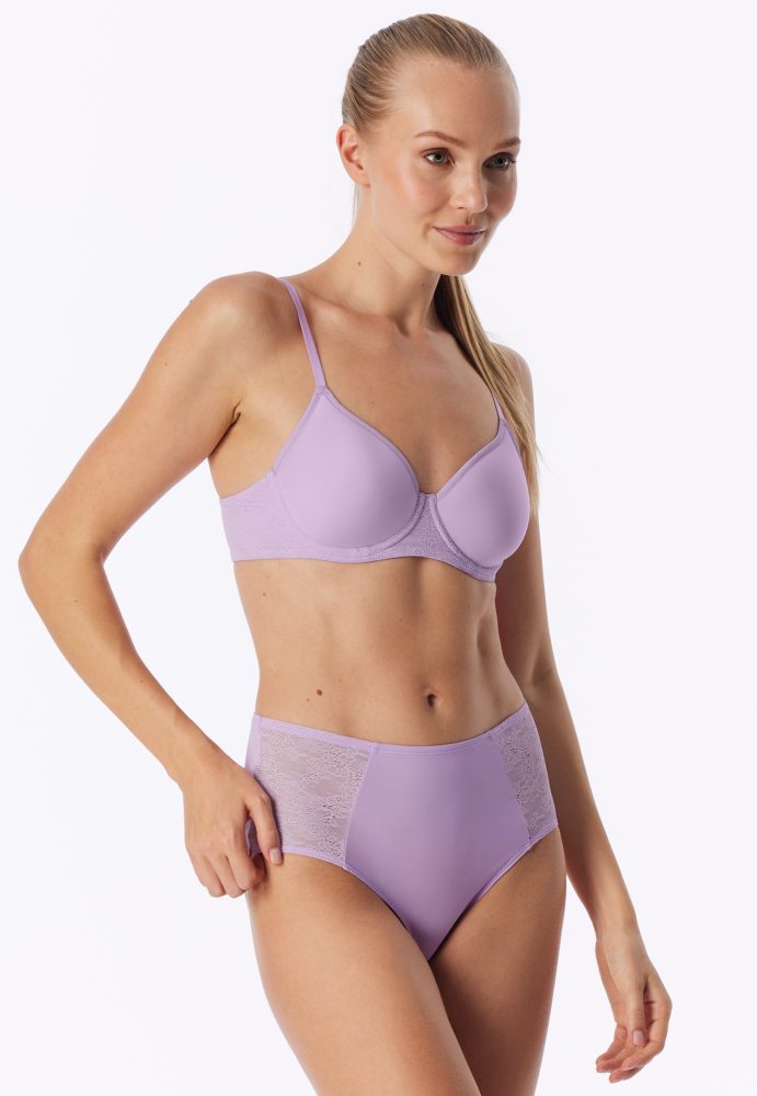Schiesser Bügel-BH mit Spitze Flieder - Air für Damen, Größe 85E, 90 % Polyester, 10 % Elasthan