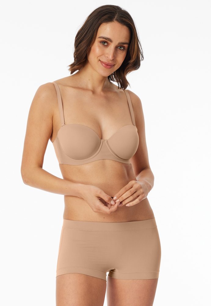 Schiesser BH mit abnehmbaren Trägern Beige - Unique Micro für Damen, Größe 95C, 70 % Polyamid, 30 % Elasthan