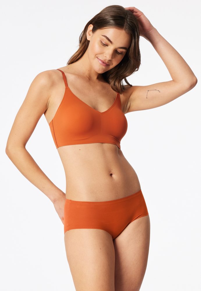 Schiesser Panty Seamless Orange - Invisble Soft für Damen, Größe L, 70 % Polyamid, 30 % Elasthan