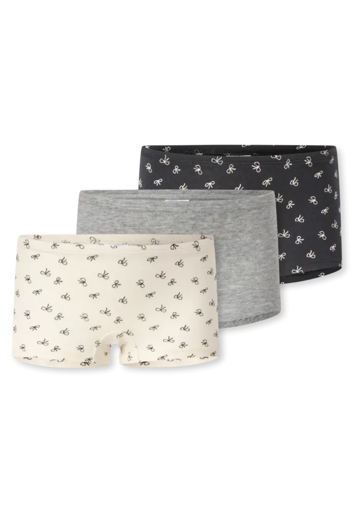 Schiesser Shorts 3er-Pack Bunt gemustert - 95/5 für Mädchen, Größe 4Y, 95 % Baumwolle, 5 % Elasthan