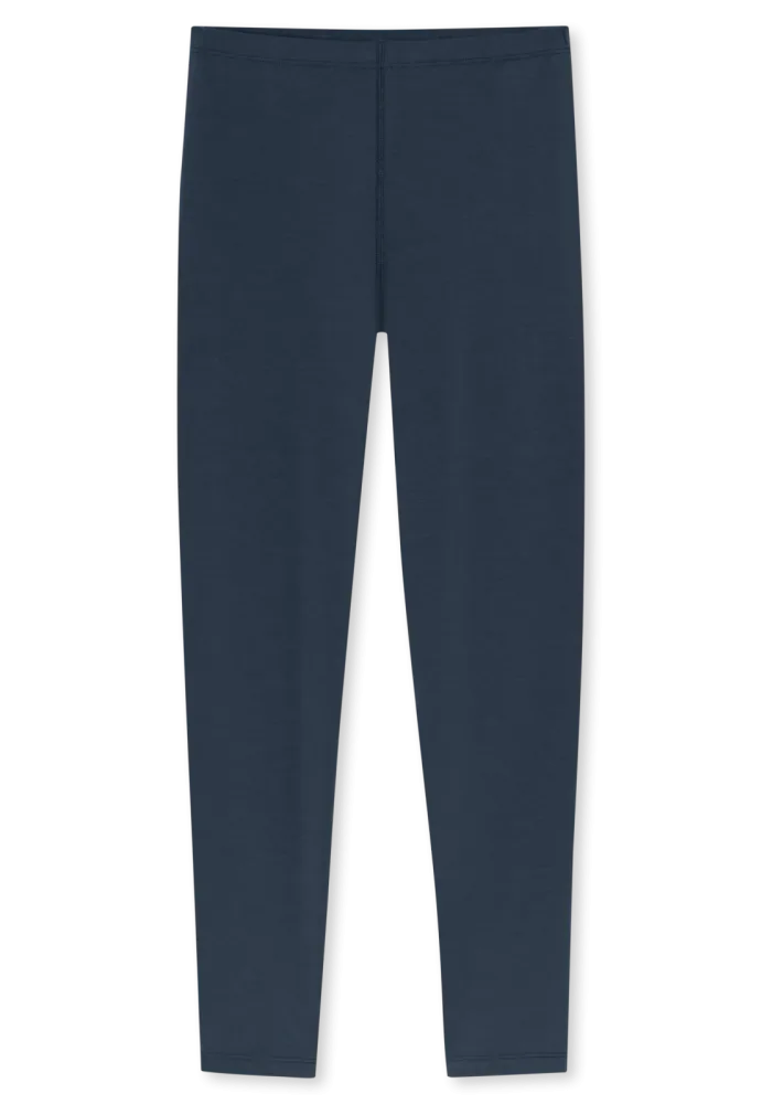 Schiesser Unterhose lang Dunkelblau - Thermo für Kinder Unisex, Größe XS, 35 % Viskose, 30 % Baumwolle, 25 % Polyacryl, 10 % Elasthan