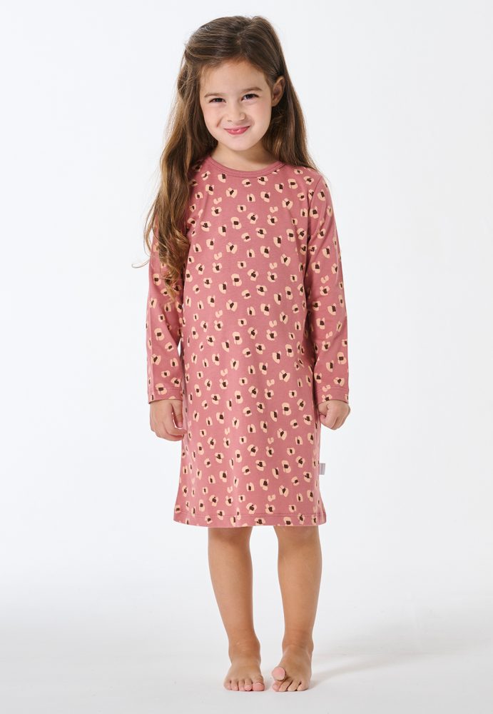 Schiesser Nachthemd langarm Bunt gemustert - Kids Nightwear für Mädchen, Größe 3Y, 100 % Baumwolle
