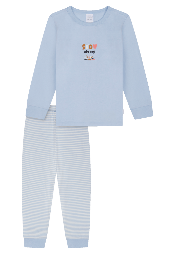 Schiesser Schlafanzug lang Bündchen Ringel air - Kids Nightwear für Mädchen, Größe 10Y, 100 % Baumwolle